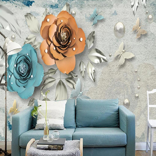 3D Flowers Floral Wallpaper Wall Mural Wall Covering Wall Decor