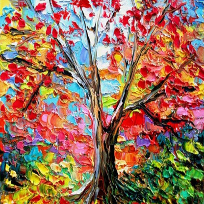 Vivid Bright Huge Tree Wall Mural Home Decor