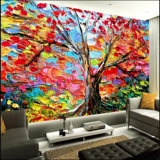 Vivid Bright Huge Tree Wall Mural Home Decor