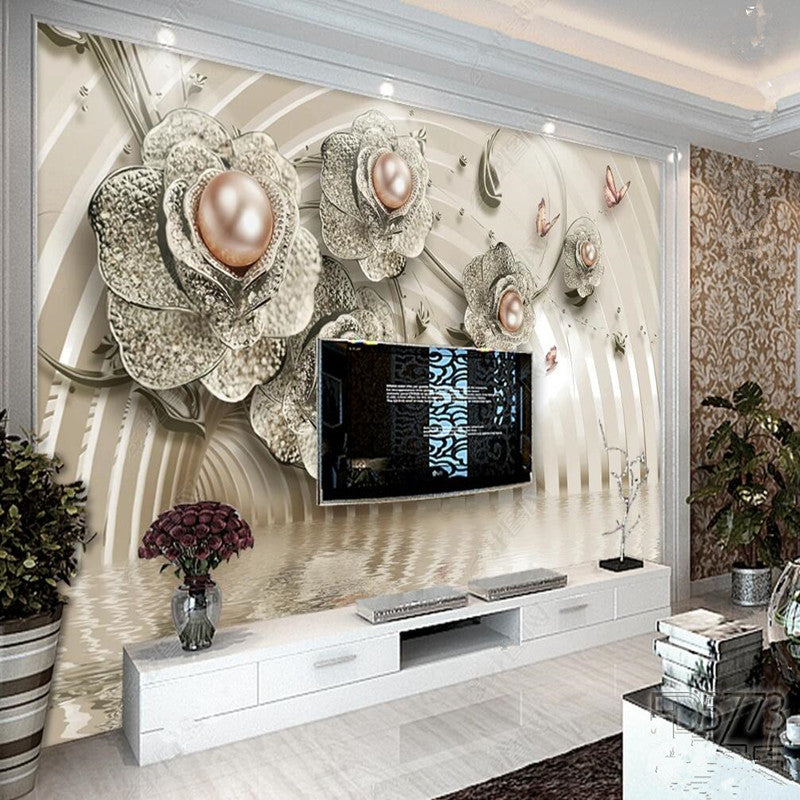 3D Luxury Roses Flowers Floral Wallpaper Wall Mural Home Decor