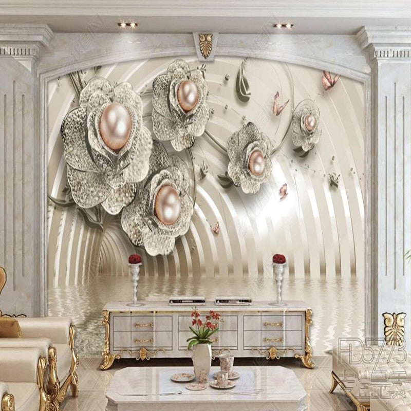 3D Luxury Roses Flowers Floral Wallpaper Wall Mural Home Decor