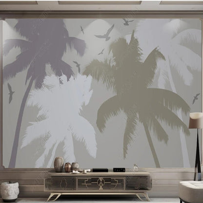 Tropical Rain Forest Coconut Trees Wallpaper Wall Mural Home Decor