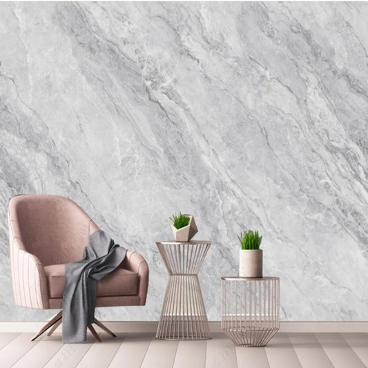 Simple Grey Marble Wallpaper Wall Mural Home Decor