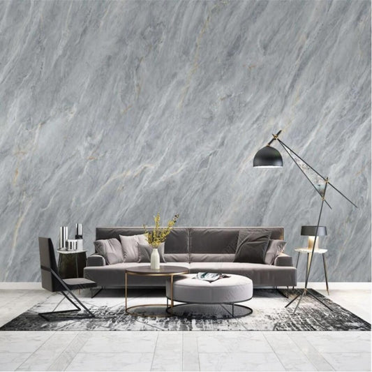 Simple Light Grey Marble Wallpaper Wall Mural Home Decor