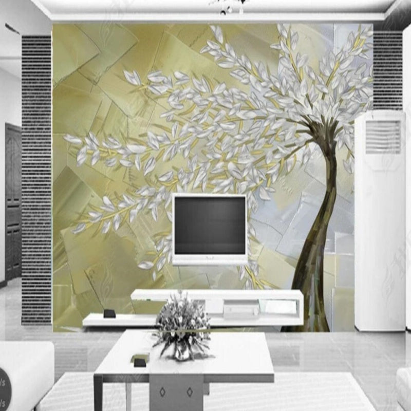 One Large White Flower Tree Wallpaper Wall Mural Home Decor