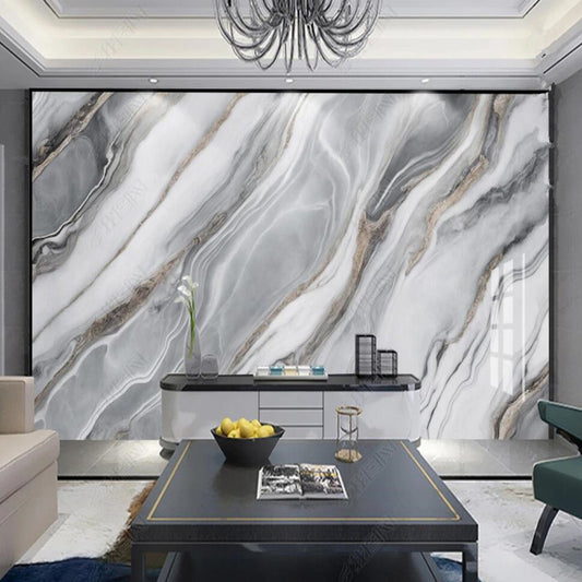 Modern Gray Marble Wallpaper Wall Mural Wall Covering Home Decor