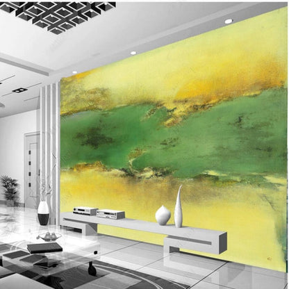 Spring Yellow and Green Field Countryside Nature Landscape Wallpaper Wall Mural Wall Covering