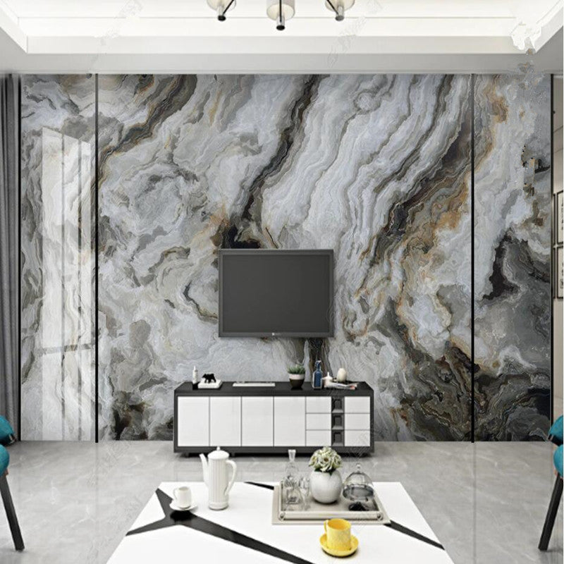 Modern Gray Marble Wallpaper Wall Mural Wall Covering Home Decor