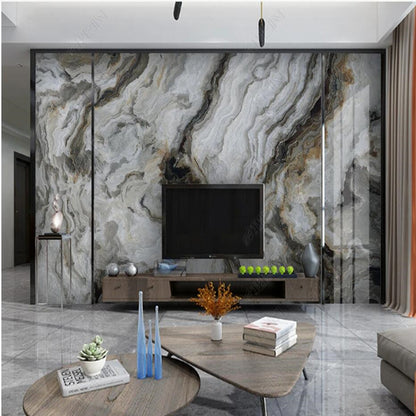 Modern Gray Marble Wallpaper Wall Mural Wall Covering Home Decor