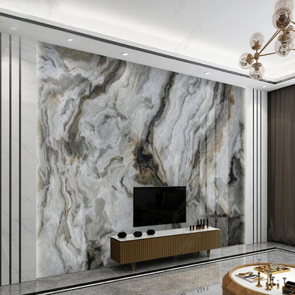 Modern Gray Marble Wallpaper Wall Mural Wall Covering Home Decor