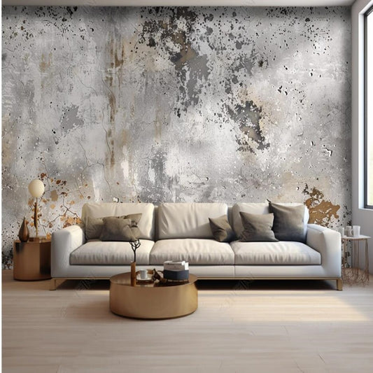 Abstract Grey Cement Wallpaper Wall Mural Wall Covering Home Decor