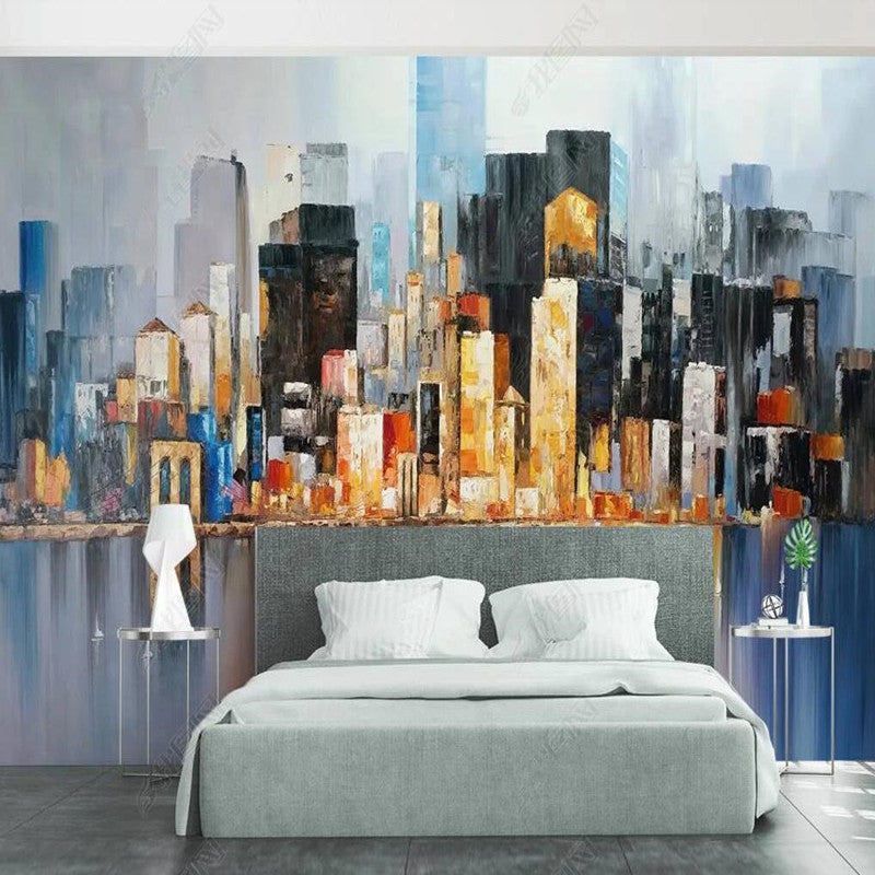 Abstract City Urban Architectures Geometric Wallpaper Wall Mural Wall Covering