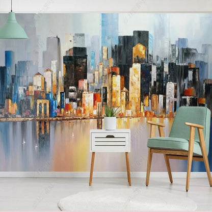 Abstract City Urban Architectures Geometric Wallpaper Wall Mural Wall Covering