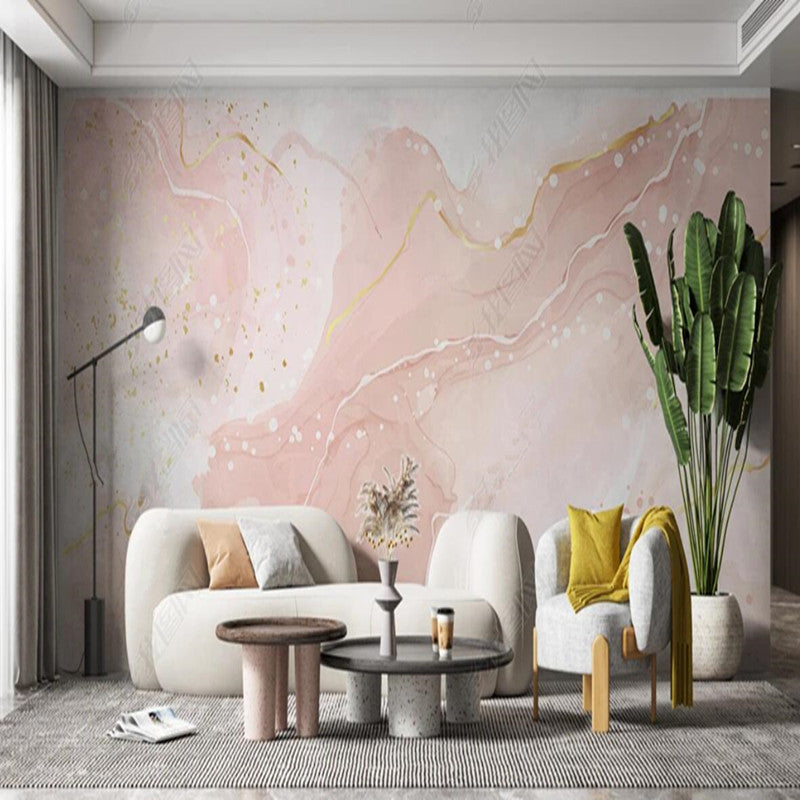 Modern Pink Marble Wallpaper Wall Mural Wall Covering Wall Decor