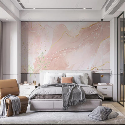 Modern Pink Marble Wallpaper Wall Mural Wall Covering Wall Decor