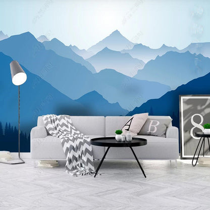 Blue Mountains Landscape Wallpaper Wall Mural Wall Covering