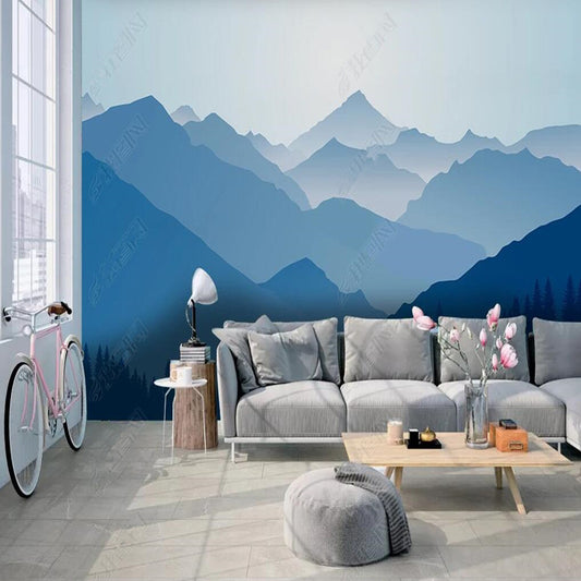 Blue Mountains Landscape Wallpaper Wall Mural Wall Covering