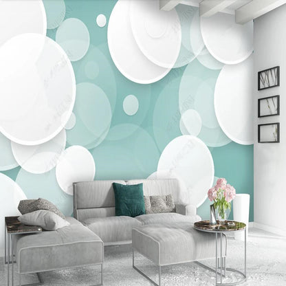 3D Minimalist Geometric Circular Stitching Geometric Wallpaper Wall Mural Home Decor