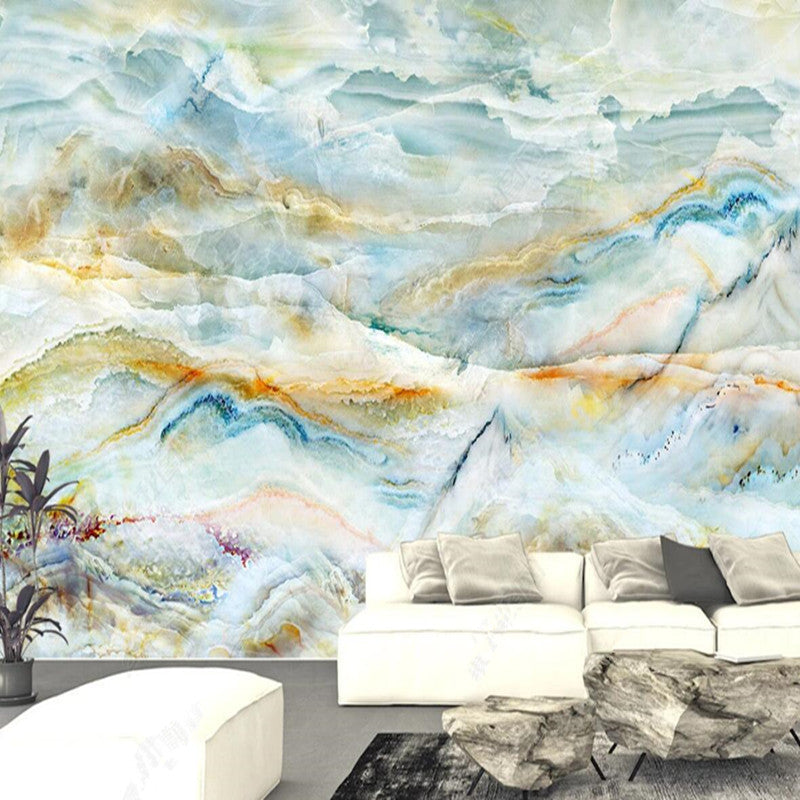 Blue Landscape Marble Stone Texture Wallpaper Wall Mural Wall Covering