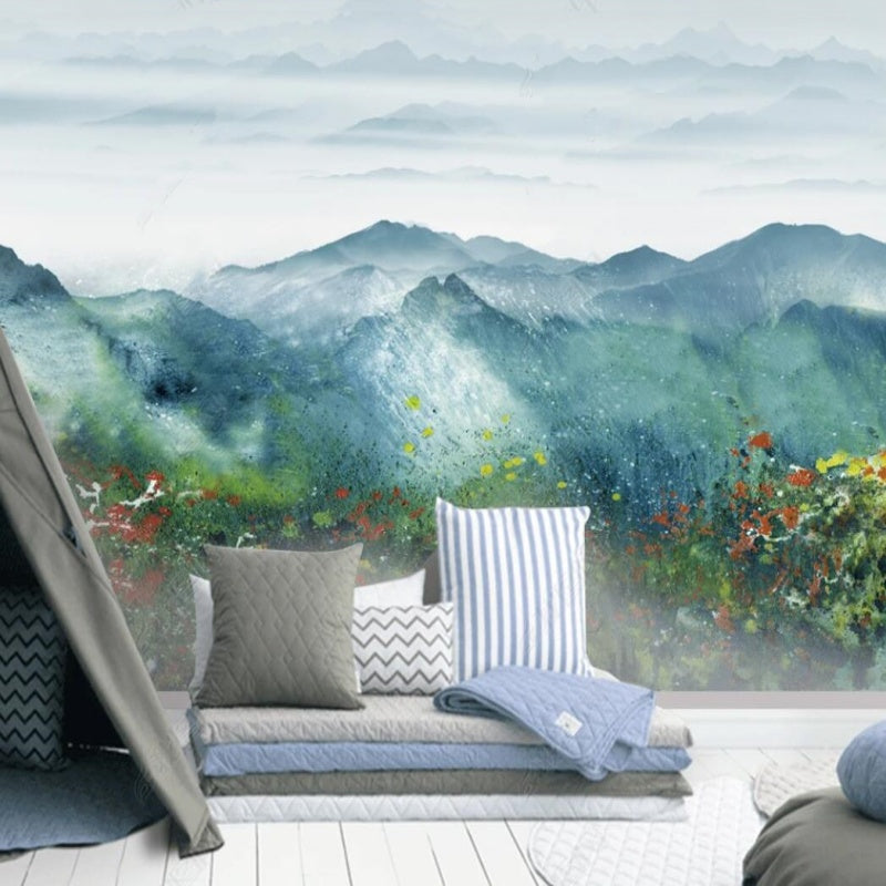 Blue Mountains Nature Landscape Wallpaper Wall Mural Home Decor