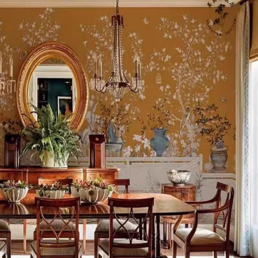 Chinoiserie Flowers Tree Wallpaper Wall Mural Home Decor Wall Coverings