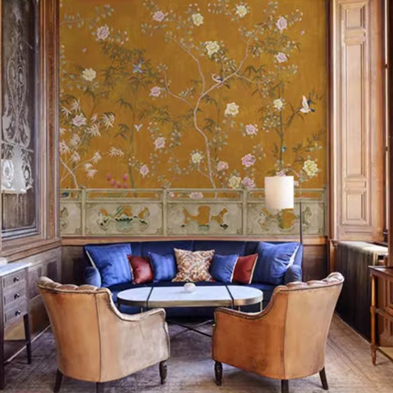 Chinoiserie Flowers Royal Garden Wallpaper Wall Mural Home Decor