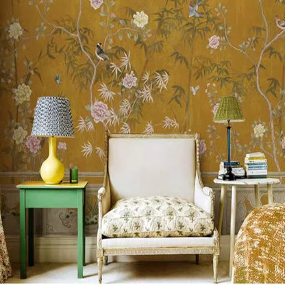 Chinoiserie Flowers Royal Garden Wallpaper Wall Mural Home Decor