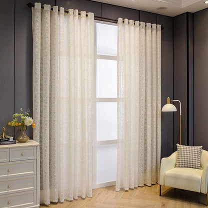 One Panel Flowers Sheer Curtains, Sheer Curtain for Living Room Bedroom Balcony