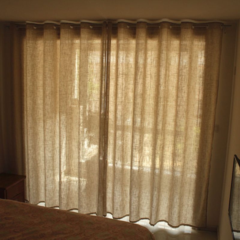 High Quality One Panel Natural Linen Curtains Sheer Curtain, Sheer Curtains for Living Room Bedroom Balcony