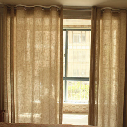 High Quality One Panel Natural Linen Curtains Sheer Curtain, Sheer Curtains for Living Room Bedroom Balcony