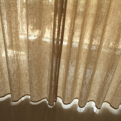 High Quality One Panel Natural Linen Curtains Sheer Curtain, Sheer Curtains for Living Room Bedroom Balcony