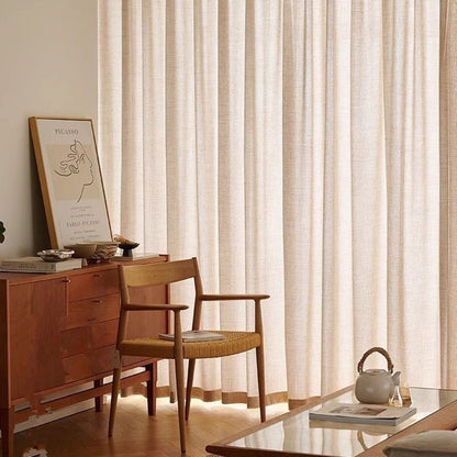 High Quality One Panel Natural Linen Curtains Sheer Curtain, Linen Curtains for Living Room Bedroom Balcony