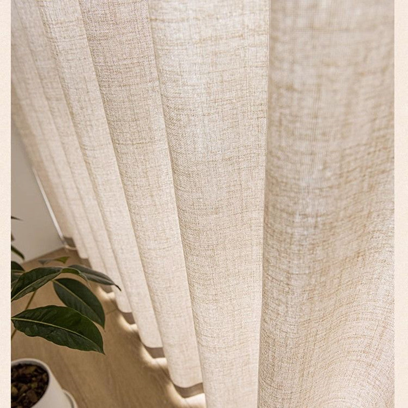 High Quality One Panel Natural Linen Curtains Sheer Curtain, Linen Curtains for Living Room Bedroom Balcony