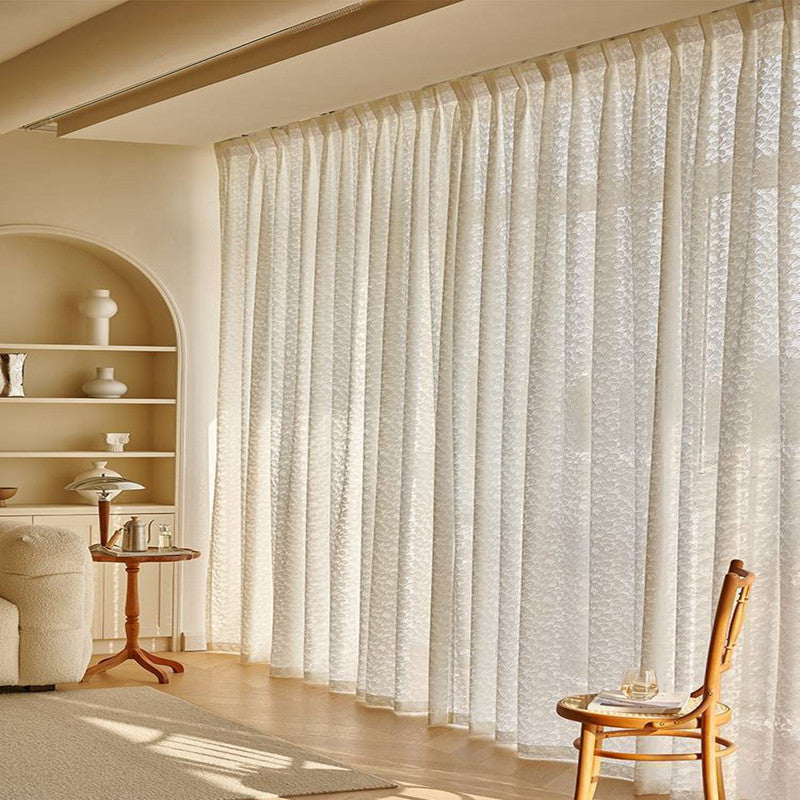 One Panel Leaves Sheer Curtains, Sheer Curtain for Living Room Bedroom Balcony