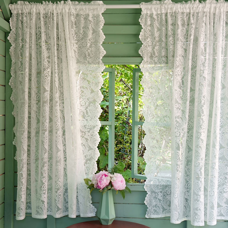 One Panel Lace Curtains Sheer Curtains, Sheer Curtain for Living Room Bedroom Balcony