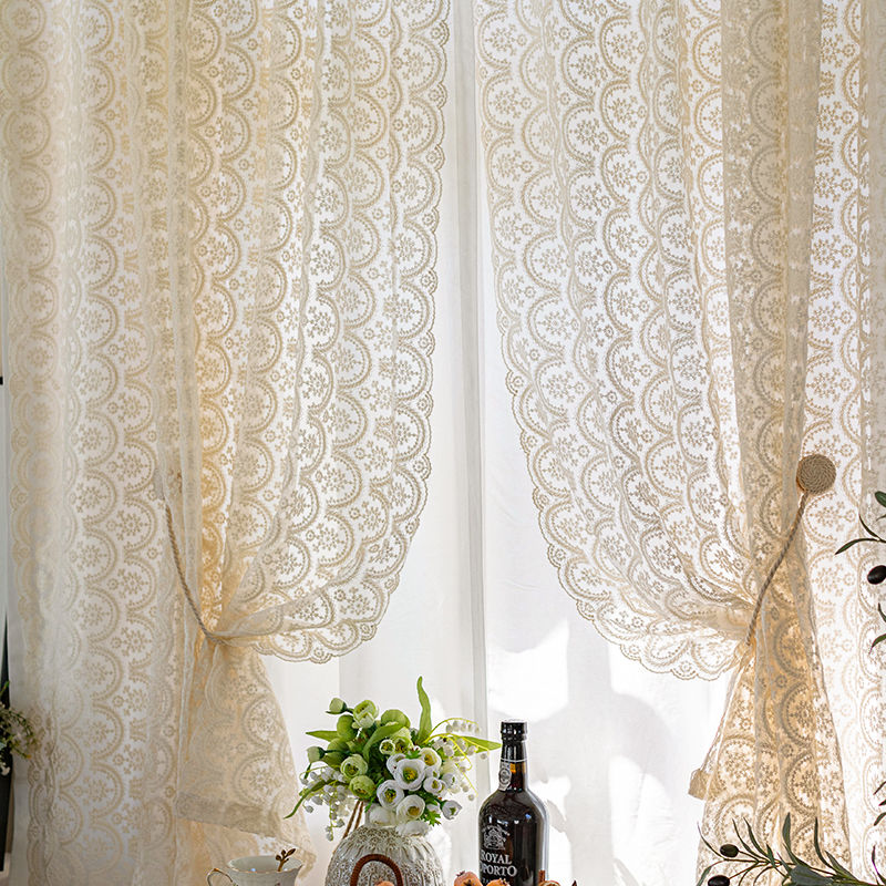 One Panel Lace Curtains Sheer Curtains, Sheer Curtain for Living Room Bedroom Balcony