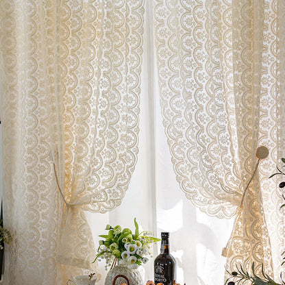 One Panel Lace Curtains Sheer Curtains, Sheer Curtain for Living Room Bedroom Balcony