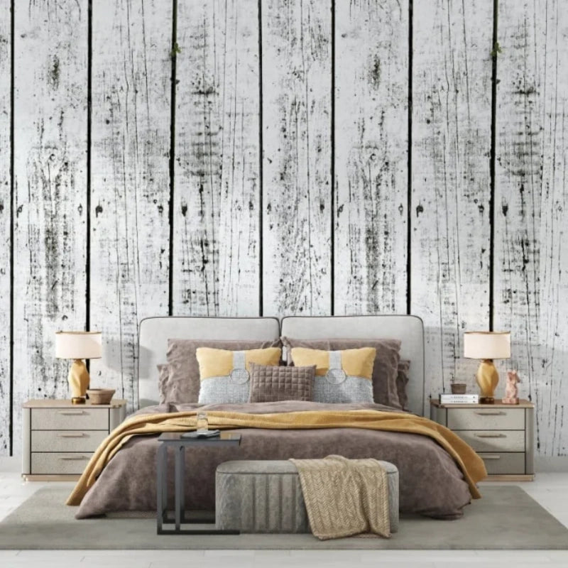 Geometric Wood Grain Pattern Wallpaper Wall Mural Home Decor