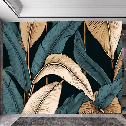 Tropical Banana Leaves Plants Wallpaper Wall Mural Wall Decor
