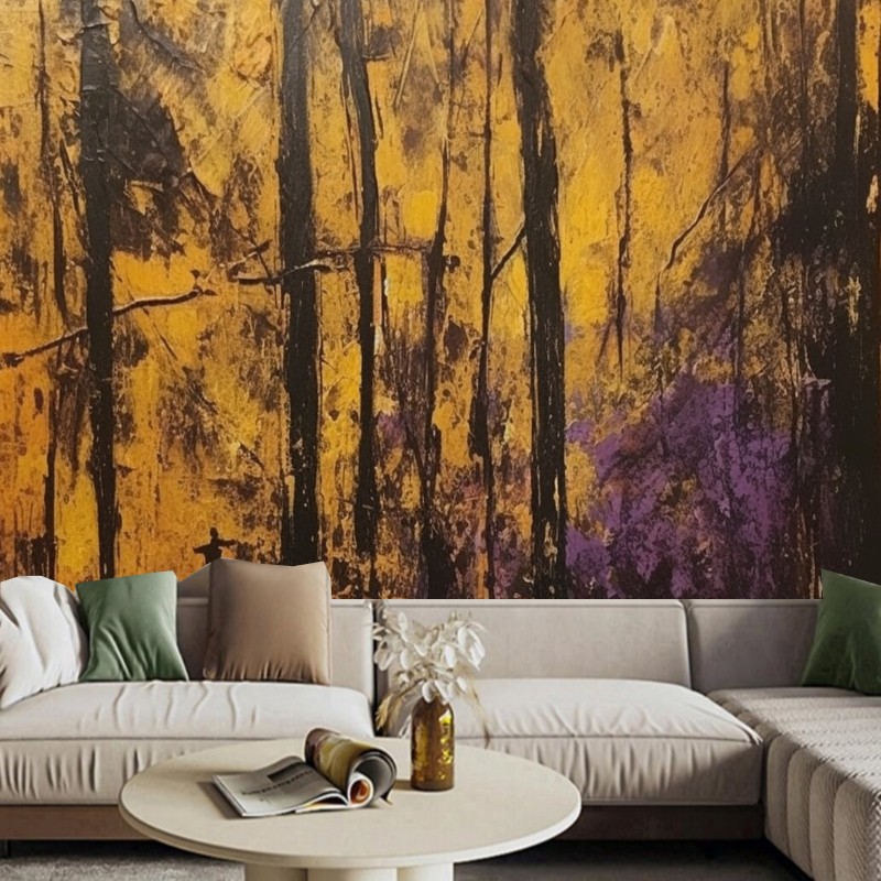 Abstract Tree Forest Wallpaper Wall Mural Wall Decor
