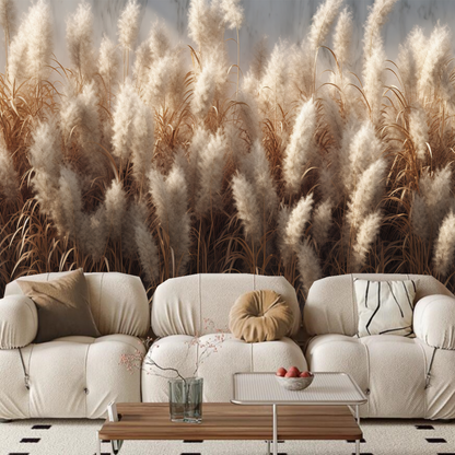 Autumn Reeds Wallpaper Wall Mural Wall Decor