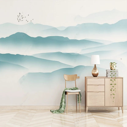 Blue Mountains Nature Landscape Wallpaper Wall Mural Home Decor