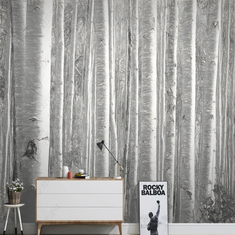 Abstract Birch Tree Forest Wallpaper Wall Mural Home Decor