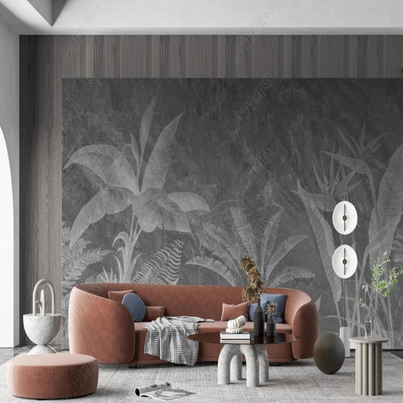 Tropical Plants and Banana Leaves Wallpaper Wall Mural Home Decor