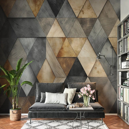 Simple Geometry Rhomb Wallpaper Wall Mural Home Decor