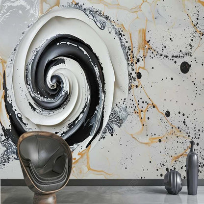 Marble Circle Wallpaper Wall Mural Home Decor