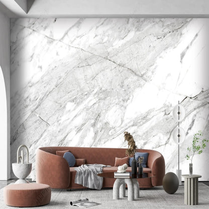 Modern Grey and White Marble Wallpaper Wall Mural Home Decor