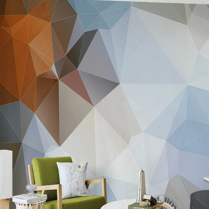 Simple Colorful Geometry Wallpaper Wall Mural Home Decor