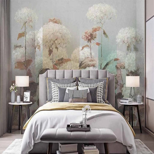 Shabby Hydrangea Flowers Floral Wallpaper Wall Mural Home Decor